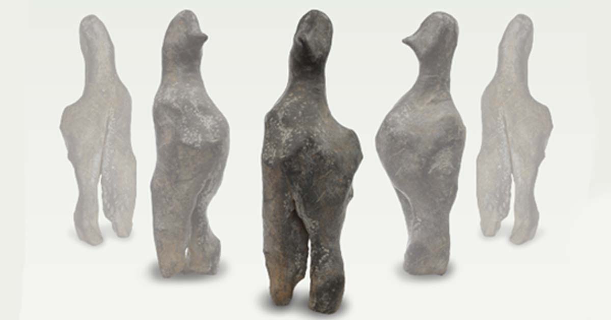 A strange bird-like statuette dated back to 5,000 BC