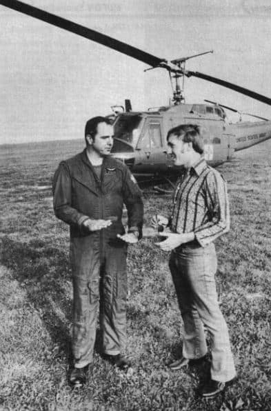 Larry Coyne with helicopter