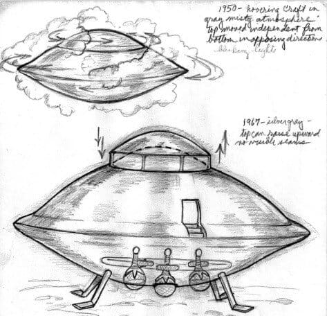 UFO sketch by Betty Andreasson