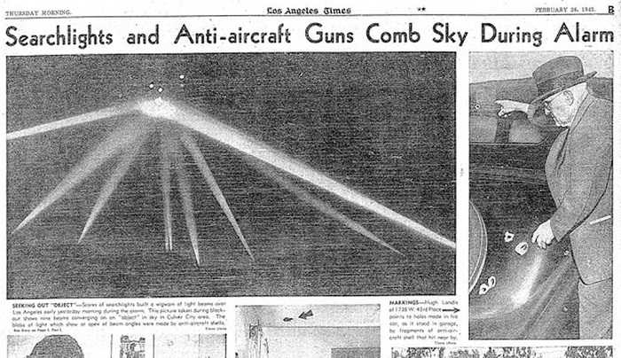 UFO Really Invaded Los Angeles In 1942