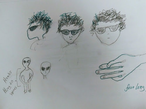 Alien sketch by Terry Lovelace